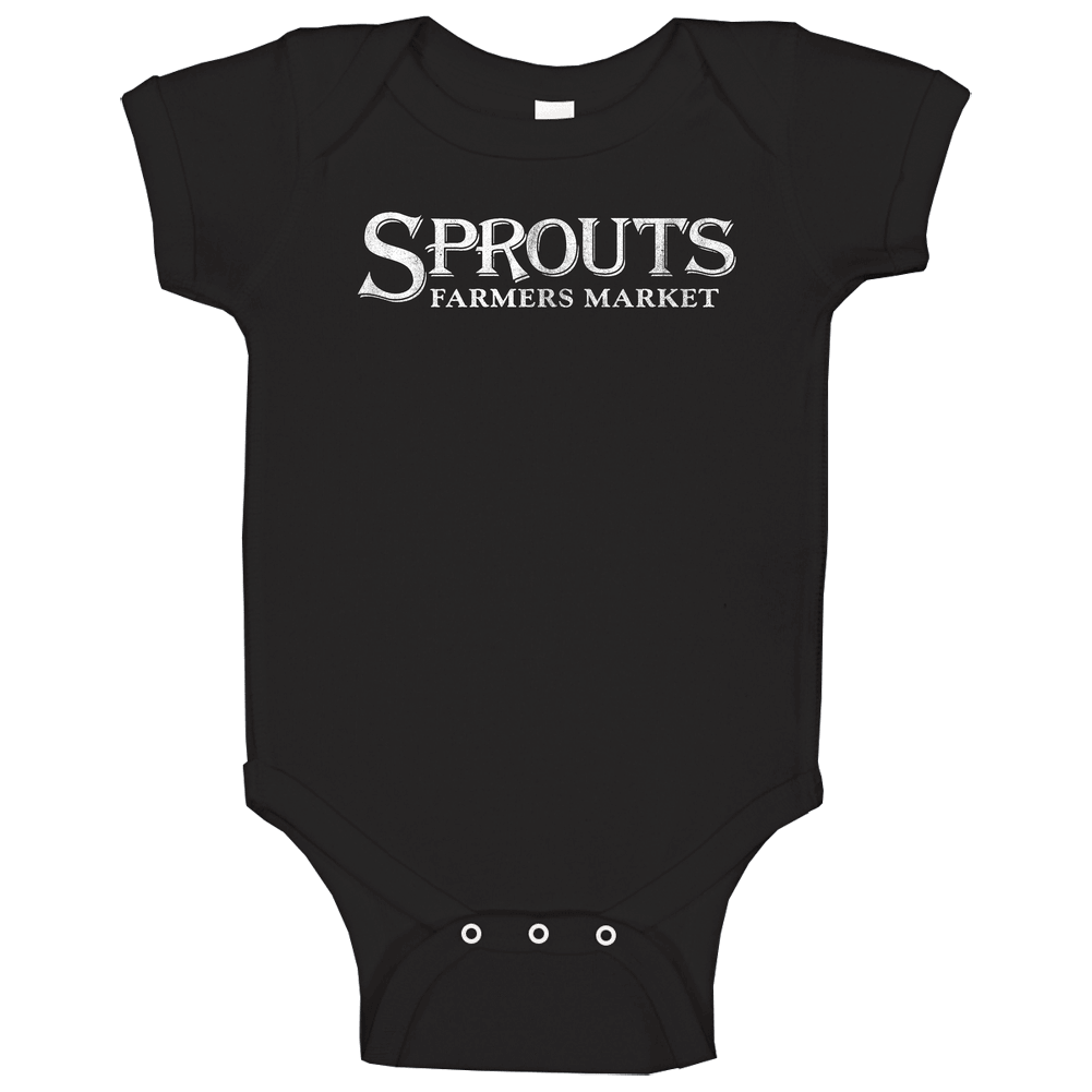 Sprouts Farmers Market Grocery Store Company Logo Vintage Grunge Look Baby One Piece