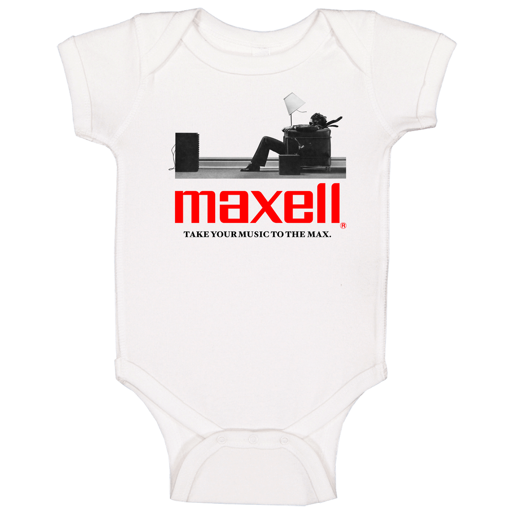 Maxell Casette Tape Blown Away Baby One Piece