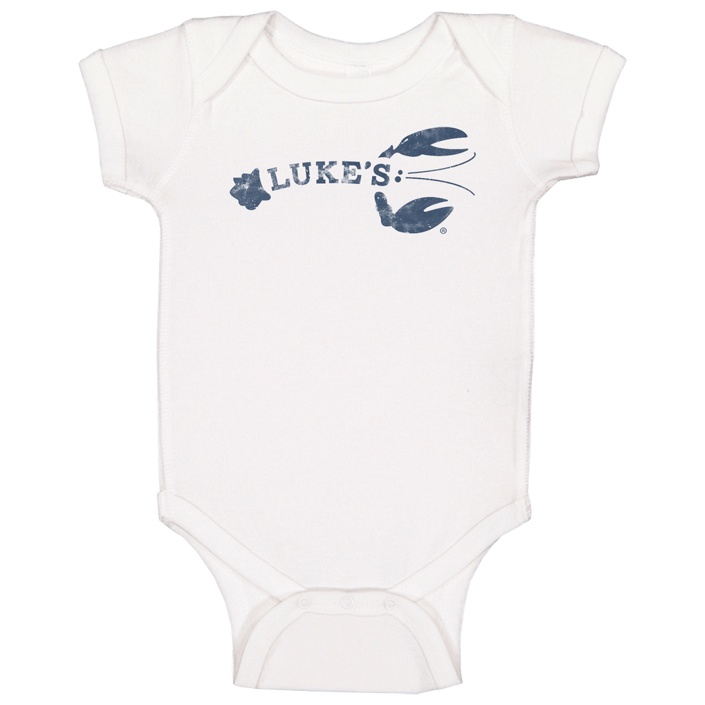 Luke's Lobster Portland Pier Portland Maine Restaurant Worn Look Baby One Piece
