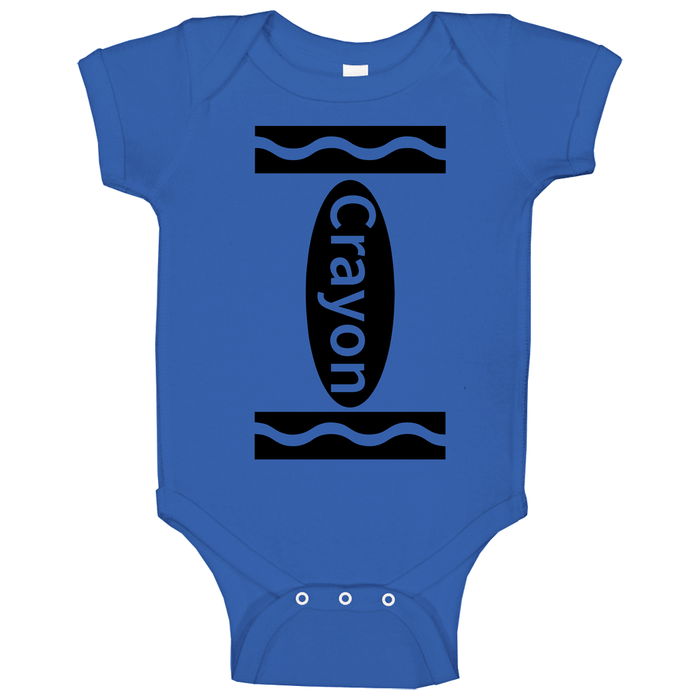 Blue Crayon Funny Halloween Costume Baby One Piece