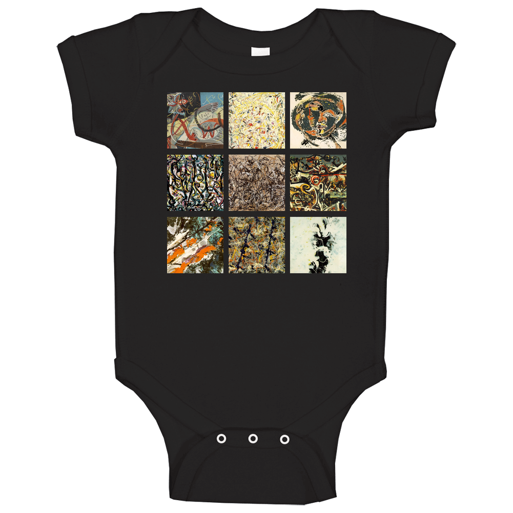 Jackson Pollock Art Paintings Trendy Artsy Onesie Baby One Piece