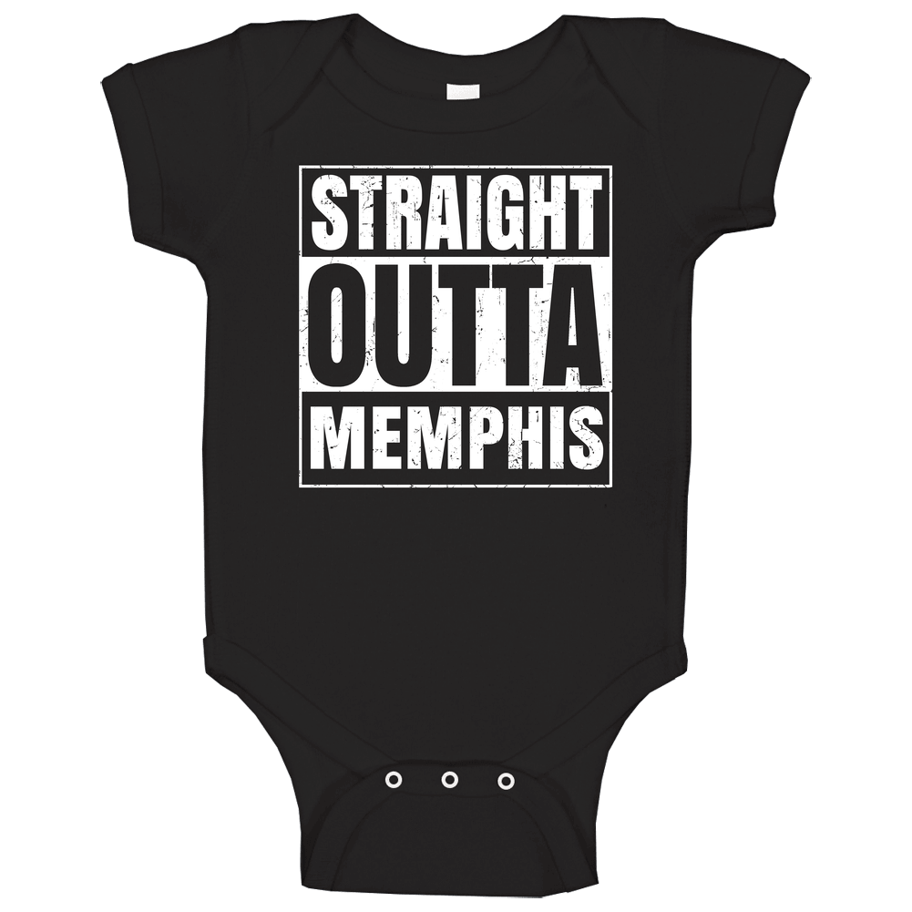 Straight Outta Memphis Missouri City Compton Parody Grunge Onesie Baby One Piece