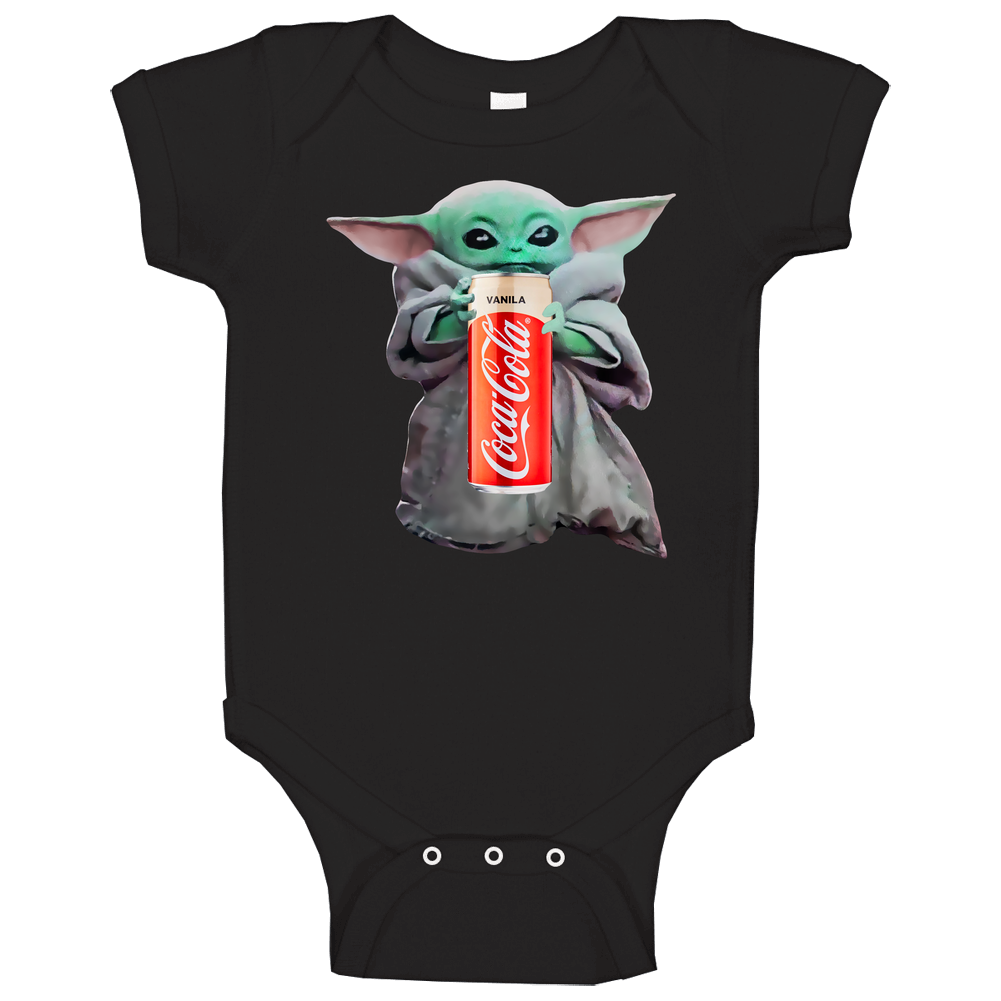 Baby Yoda The Child Mandalorian Coca-cola Vanilla Soda Pop Drink Onesie Baby One Piece