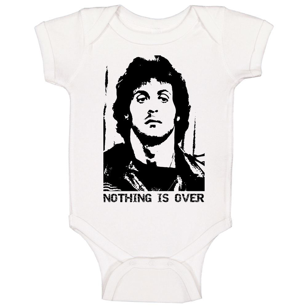 Rambo Nothing Is Over Retro White Onesie Baby One Piece