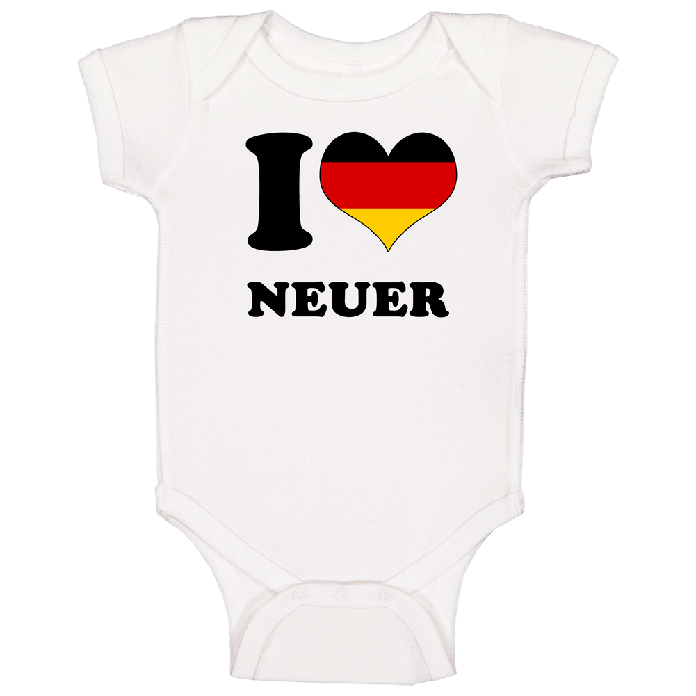 Manuel Neuer Germany Gk I Love Heart Football Soccer World Cup Onesie Baby One Piece