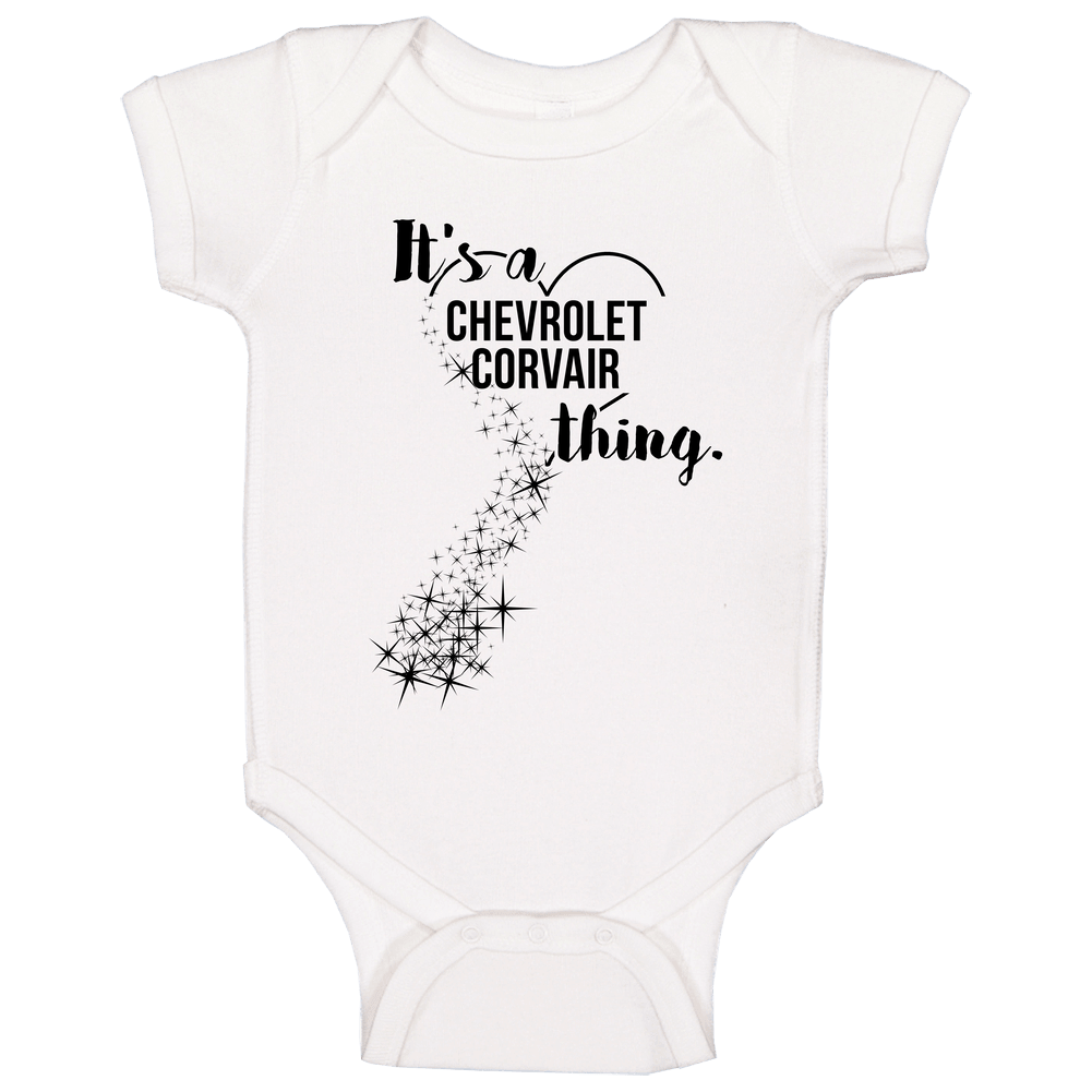 Chevrolet Corvair Its A Thing Car Driving Enthusiast Onesie Baby One Piece Chevrolet Corvair Its A Thing Car Driving Enthusiast Onesie Baby One Piece