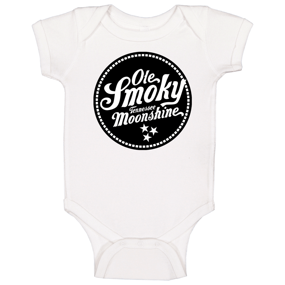Ole Smoly Tennessee Moonshine Label Logo Onesie Baby One Piece