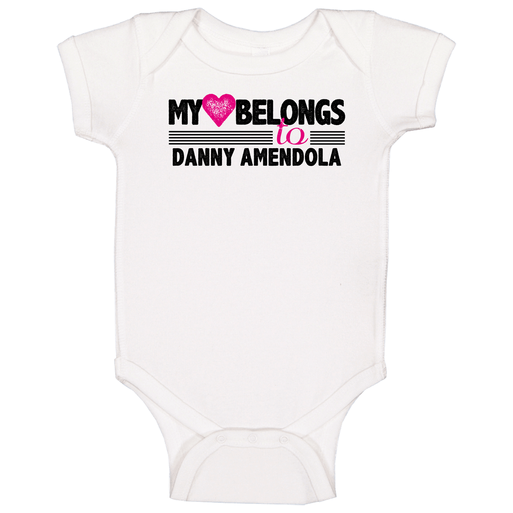 My Heart Belongs To Danny Amendola New England Football Player Fan Baby One Piece