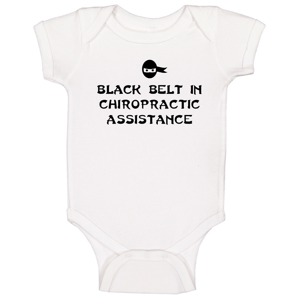 Black Belt In Chiropractic Assistance School Subject Baby One Piece