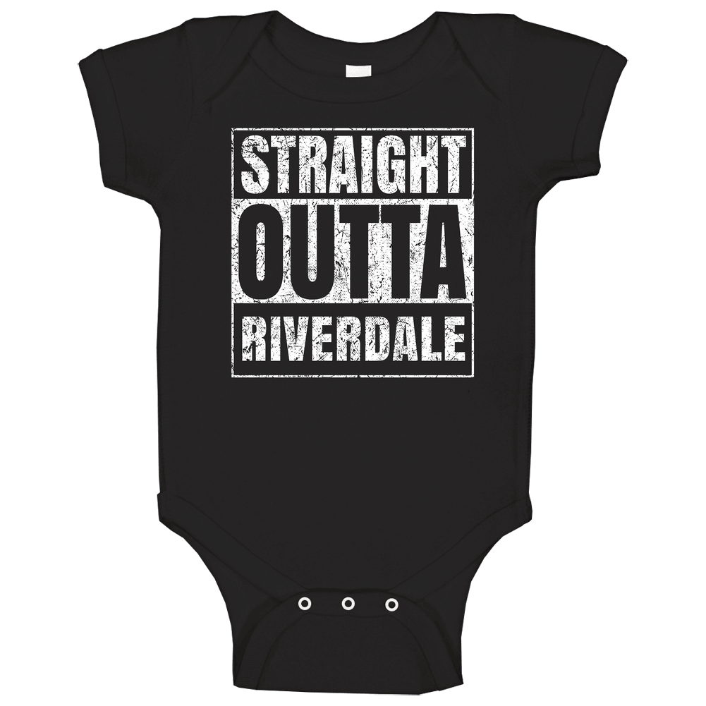 Straight Outta Riverdale City Grunge Worn Look Cool Baby One Piece Straight Outta Riverdale City Grunge Worn Look Cool Baby One Piece