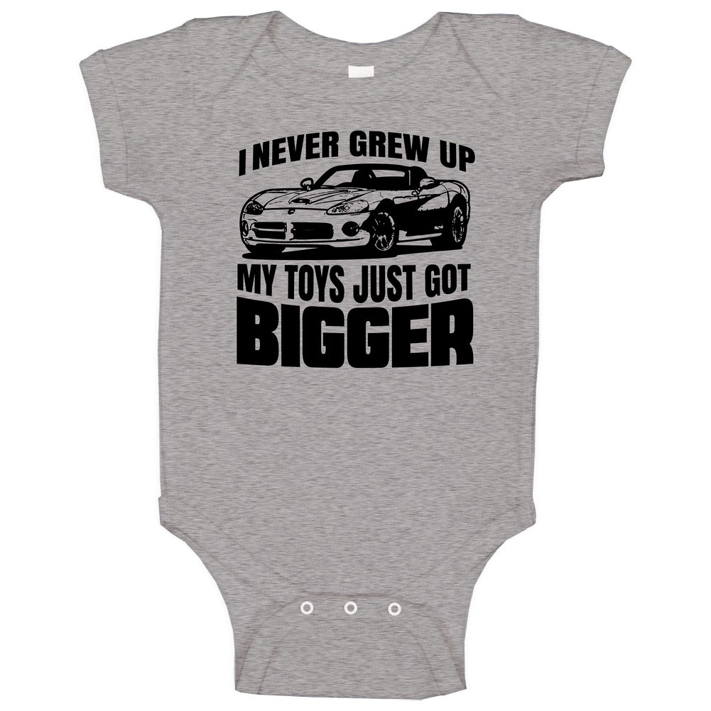 I Never Grew Up Toys Cars Got Bigger Dodge Viper Muscle Vintage Car Lover Baby One Piece I Never Grew Up Toys Cars Got Bigger Dodge Viper Muscle Vintage Car Lover Baby One Piece