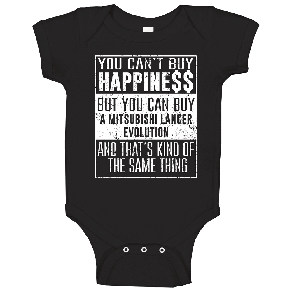 You Can't Buy Happiness Mitsubishi Lancer Evolution Car Lover Heart Baby One Piece You Can't Buy Happiness Mitsubishi Lancer Evolution Car Lover Heart Baby One Piece