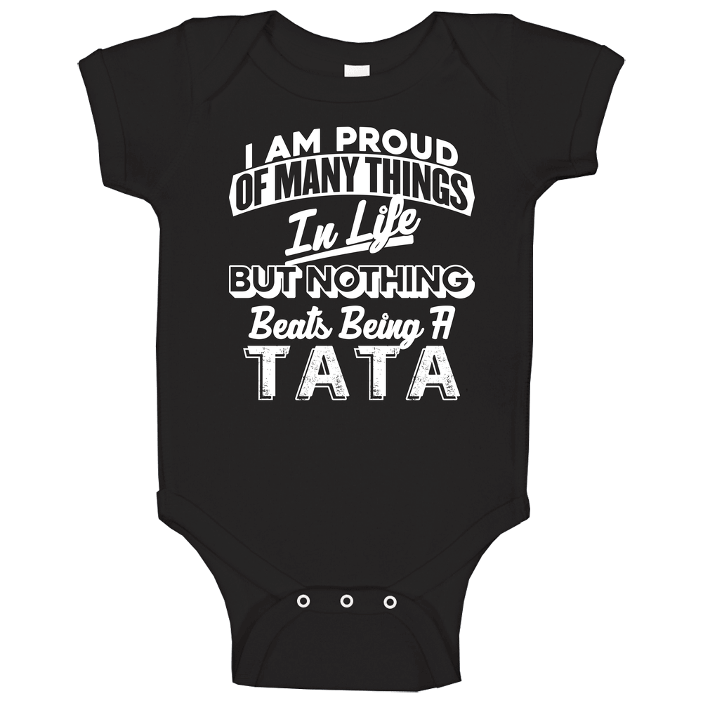 Proud Of Being Tata Czech Dad Best Parent Father's Day Gift Baby One Piece Proud Of Being Tata Czech Dad Best Parent Father's Day Gift Baby One Piece