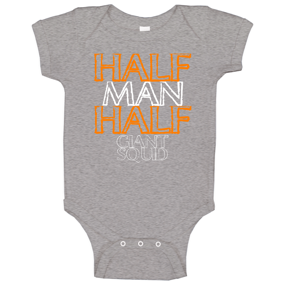 Half Man Half Giant Squid Funny Animal Baby One Piece