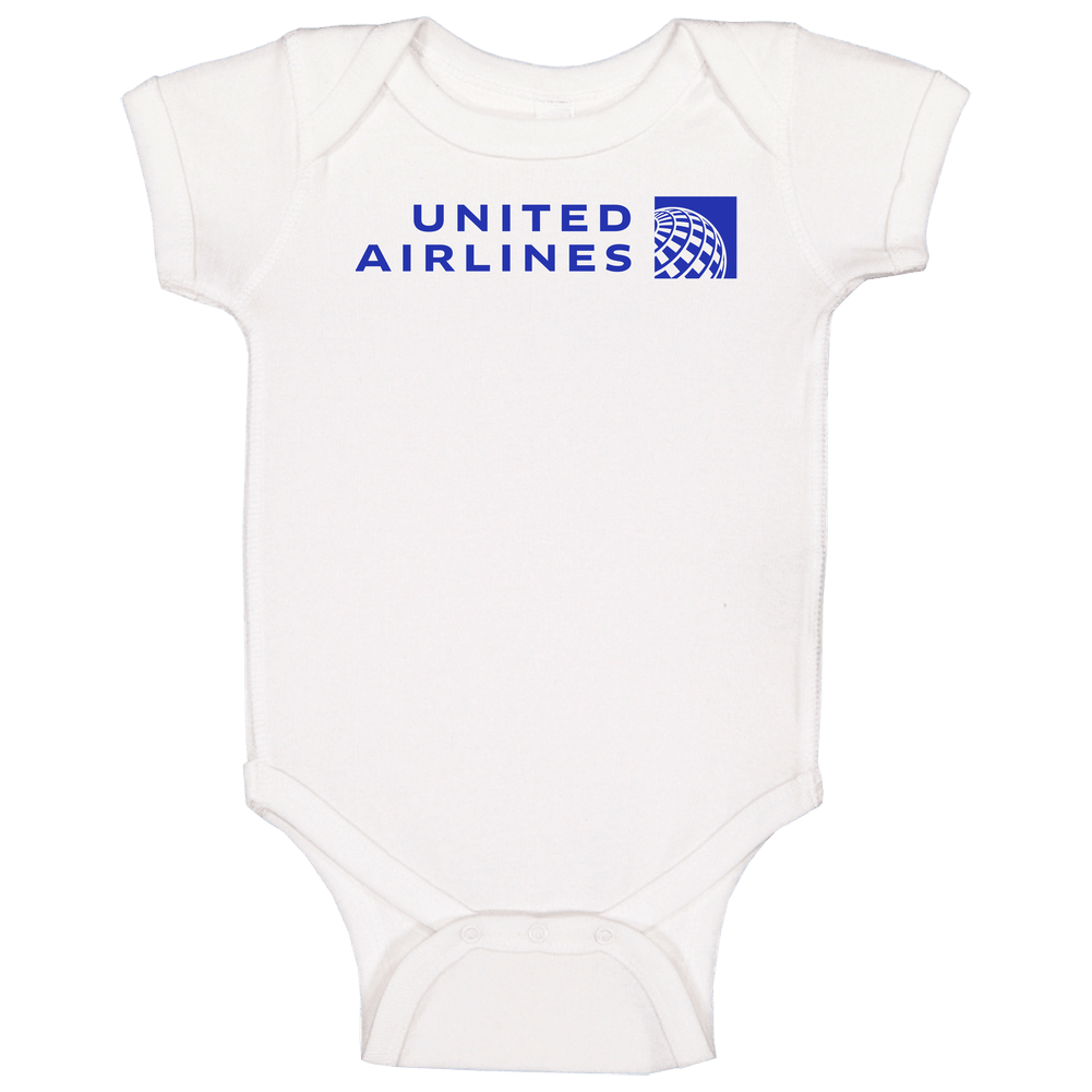 United Airlines Logo Travel Pilot Wanderlust Baby One Piece United Airlines Logo Travel Pilot Wanderlust Baby One Piece