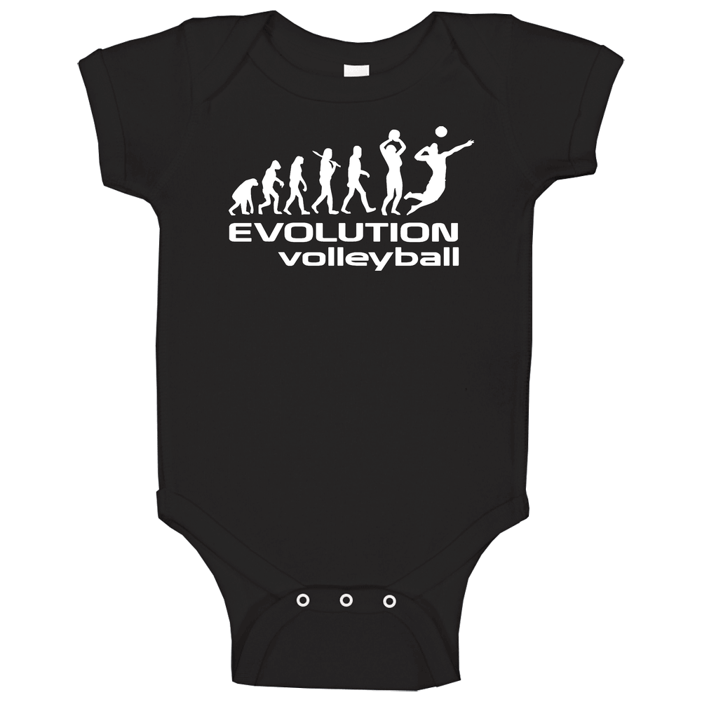 Mens Volleyball Evolution Baby One Piece Mens Volleyball Evolution Baby One Piece