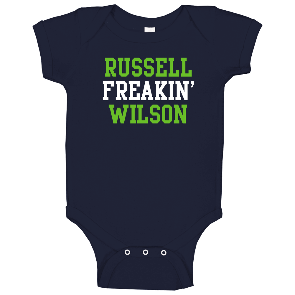 Russell Freakin' Wilson Seattle Football Player Cool Fan Baby One Piece Russell Freakin' Wilson Seattle Football Player Cool Fan Baby One Piece