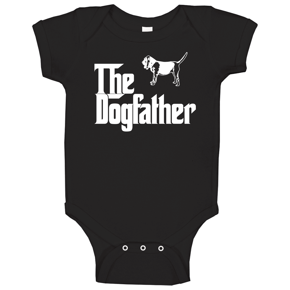 Bloodhound Custom Dog Breed The Dogfather Black Baby One Piece