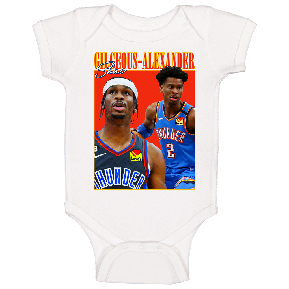 Shai Gilgeous Alexander 90s Style Baby One Piece Shai Gilgeous Alexander 90s Style Baby One Piece