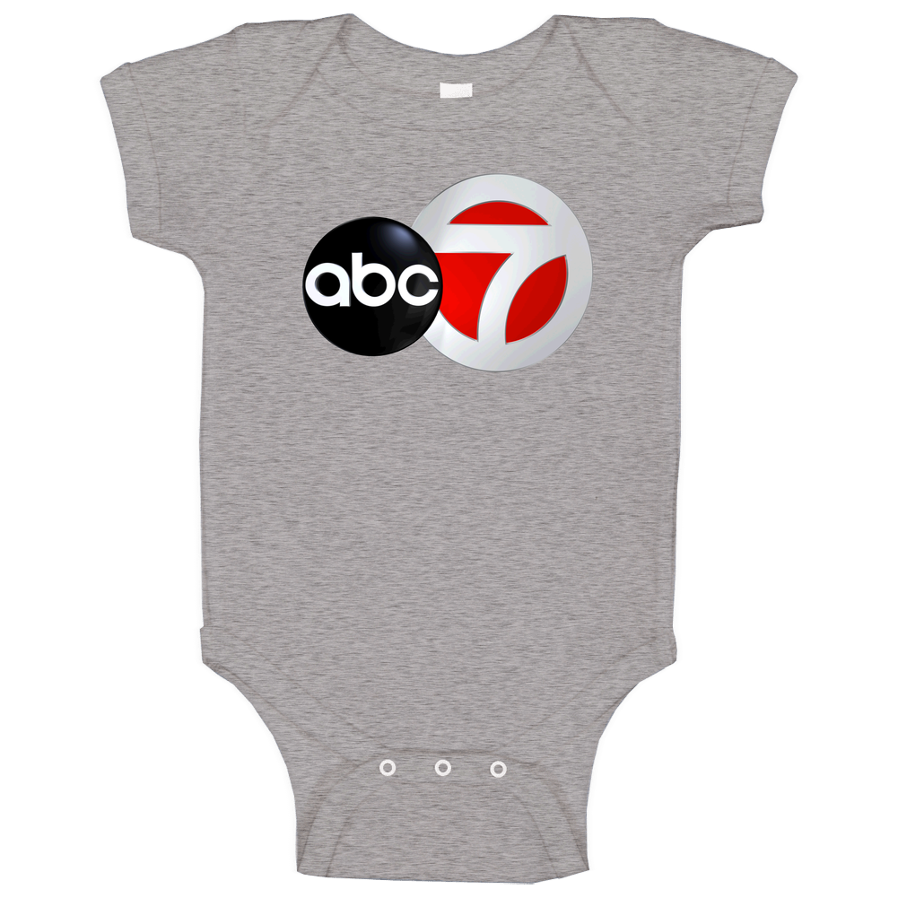 Abc 7 Tv Channel Cool Television Station Logo Baby One Piece Abc 7 Tv Channel Cool Television Station Logo Baby One Piece