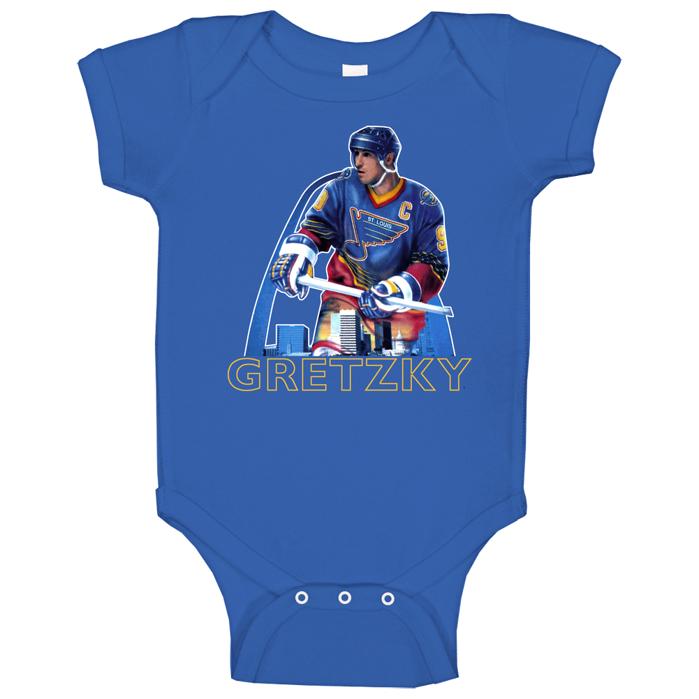 Wayne Gretzky Retro Hockey Legend Baby One Piece