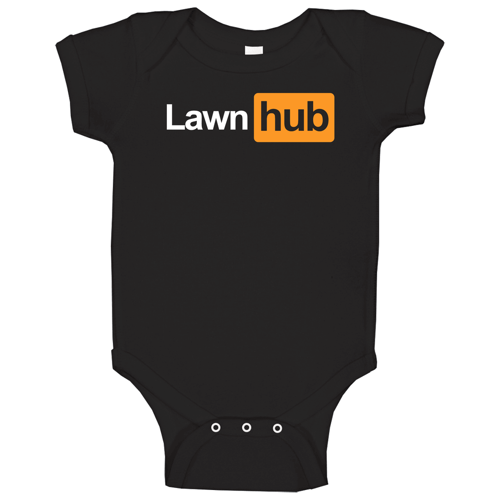 Lawnhub Popular Lawn Care Products Logo Baby One Piece Lawnhub Popular Lawn Care Products Logo Baby One Piece