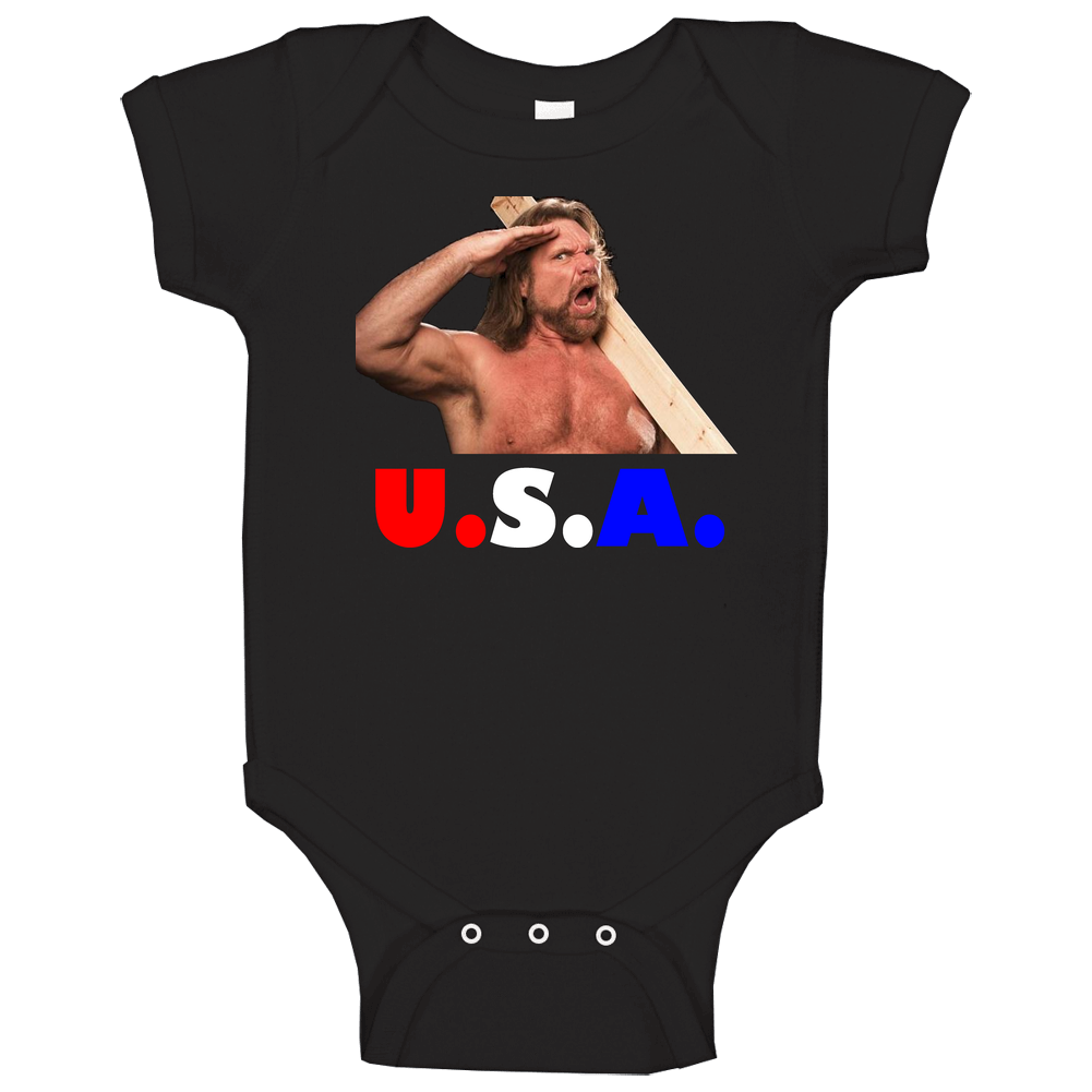 Hacksaw Jim Duggan Usa Wrestling Legend Baby One Piece Hacksaw Jim Duggan Usa Wrestling Legend Baby One Piece