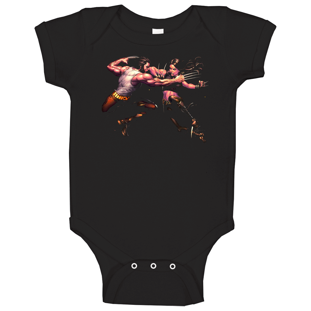 Wolverine Vs X23 Comic Book Baby One Piece Wolverine Vs X23 Comic Book Baby One Piece