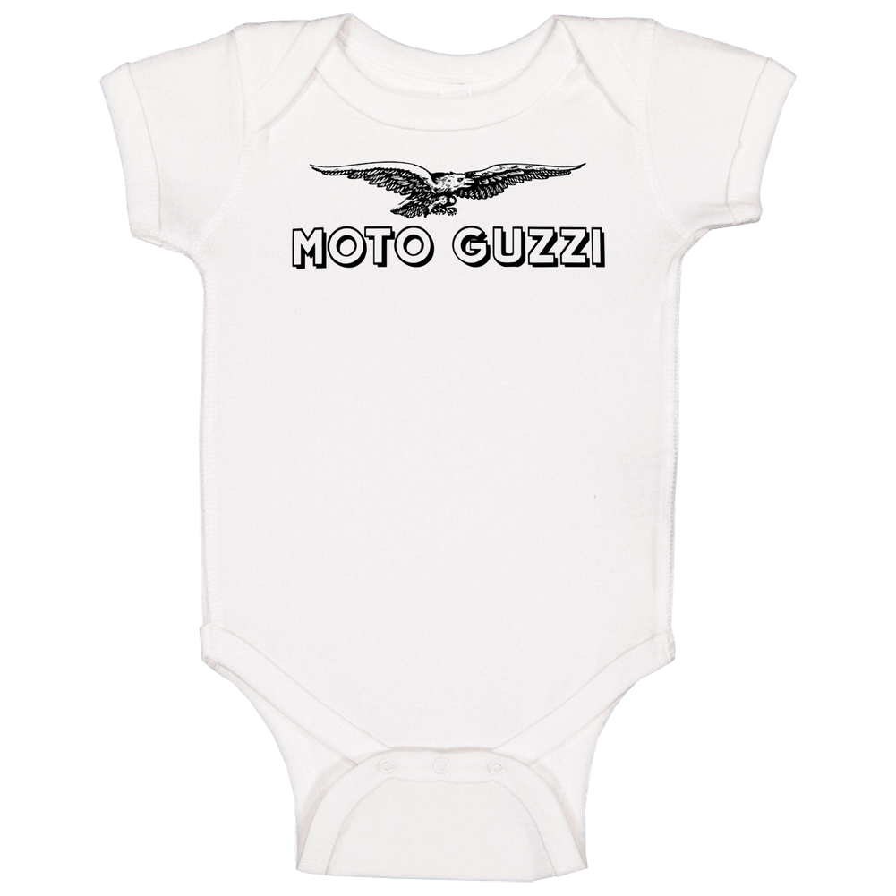 Moto Guzzi Logo White Eagle Baby One Piece Moto Guzzi Logo White Eagle Baby One Piece