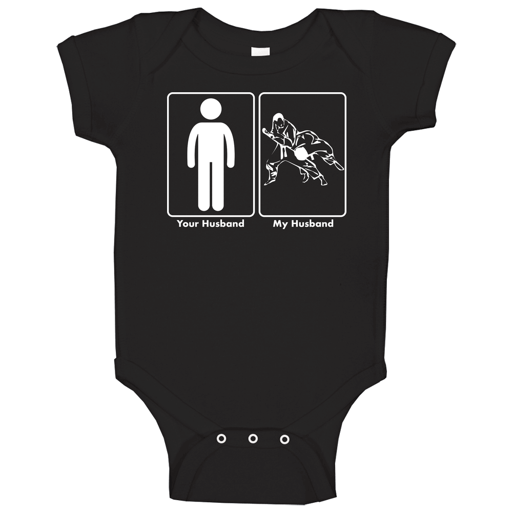 Your Husband My Husband Bjj Brazillian Jiu Jitsu Sport Baby One Piece Your Husband My Husband Bjj Brazillian Jiu Jitsu Sport Baby One Piece