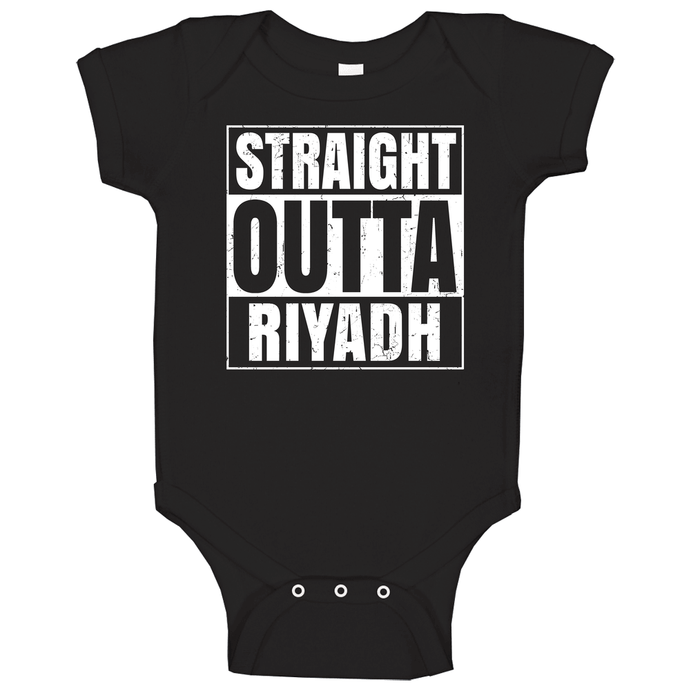 Straight Outta Riyadh Saudi Arabia Compton Parody Grunge City Baby One Piece Straight Outta Riyadh Saudi Arabia Compton Parody Grunge City Baby One Piece