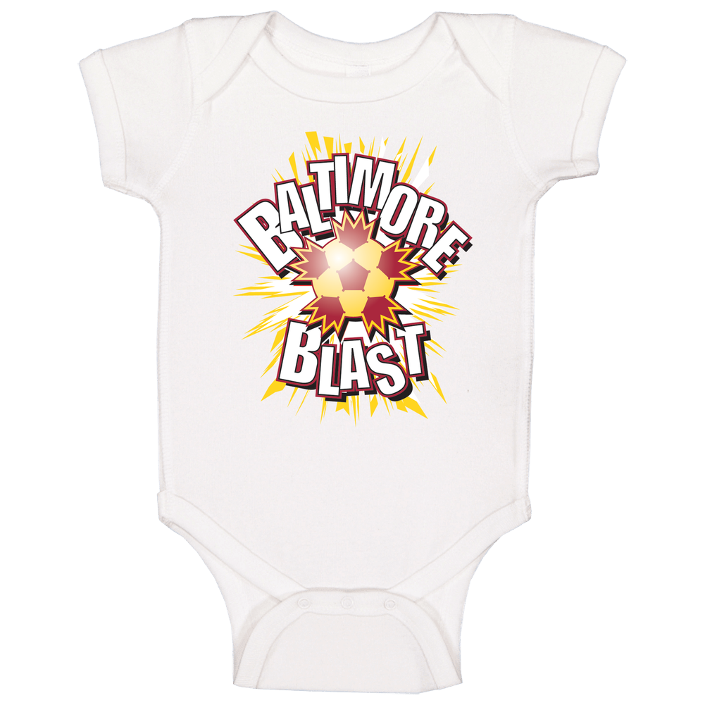 Baltimore Blast Major League Indoor Soccer Club Alt Logo Baby One Piece Baltimore Blast Major League Indoor Soccer Club Alt Logo Baby One Piece