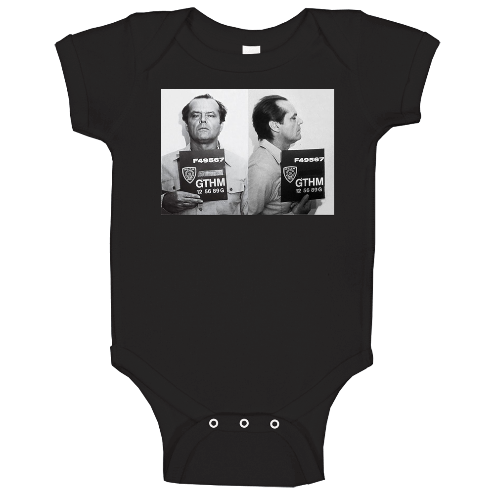 Jack Nicholson Mugshot Baby One Piece Jack Nicholson Mugshot Baby One Piece