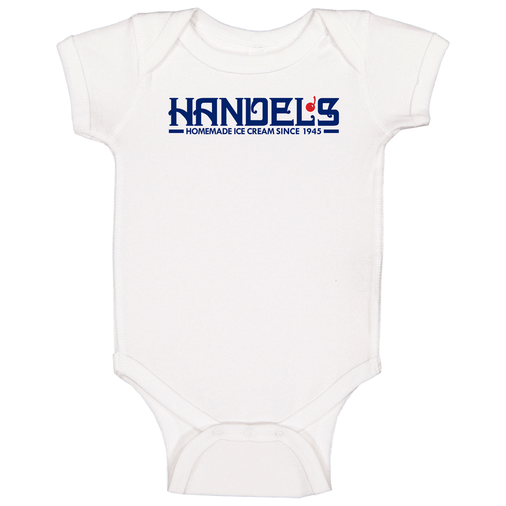Handel's Best Ice Cream Brand Dessert Treat Logo Baby One Piece Handel's Best Ice Cream Brand Dessert Treat Logo Baby One Piece