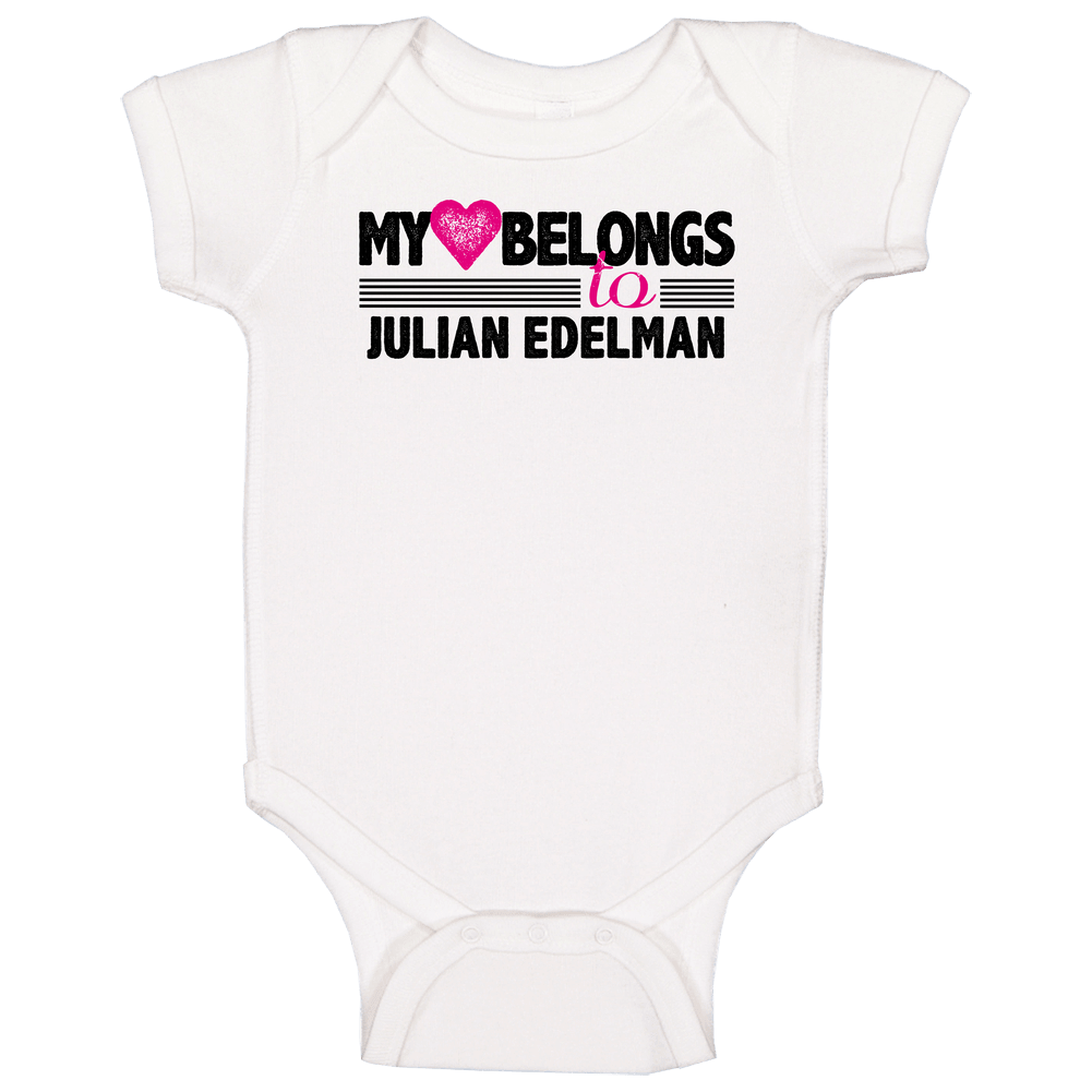 My Heart Belongs To Julian Edelman New England Football Player Fan Baby One Piece