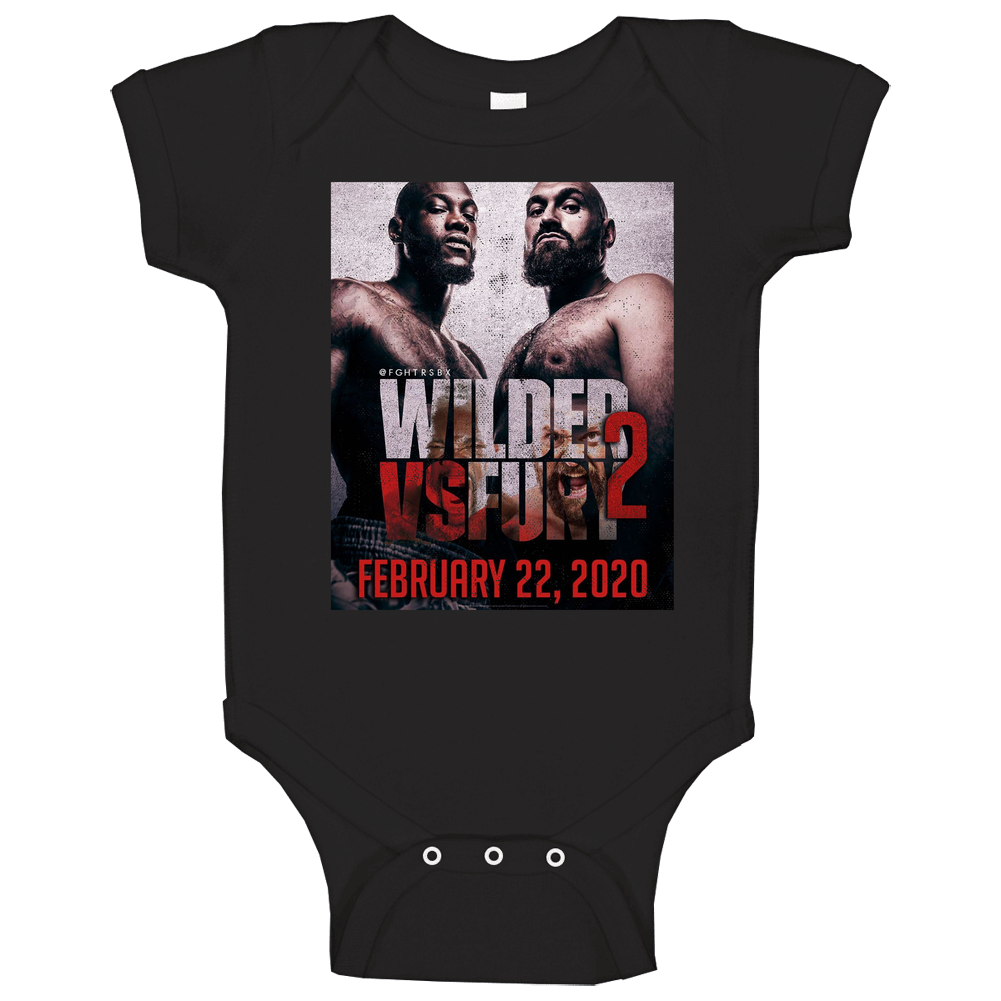 Deontay Wilder Tyson Fury 2 Fight Poster Distressed Look Fan onesie Baby One Piece Deontay Wilder Tyson Fury 2 Fight Poster Distressed Look Fan onesie Baby One Piece