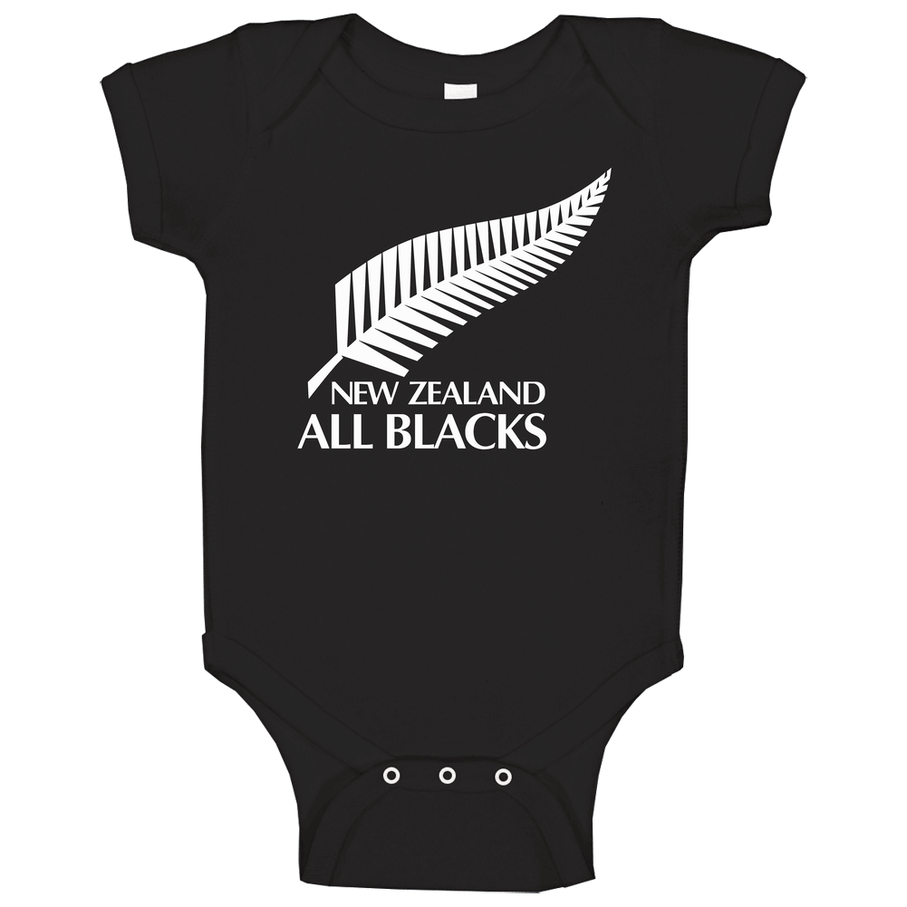 All Black New Zealand Black onesie Baby One Piece