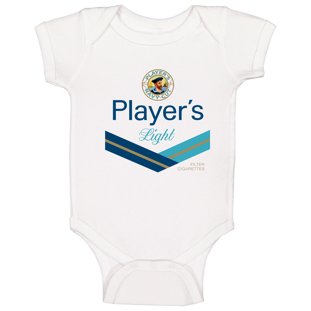 Player's, Light, Navy Cut, T-shirt, Cigarettes, Tobacco, Canadian, Du Maurier onesie Baby One Piece