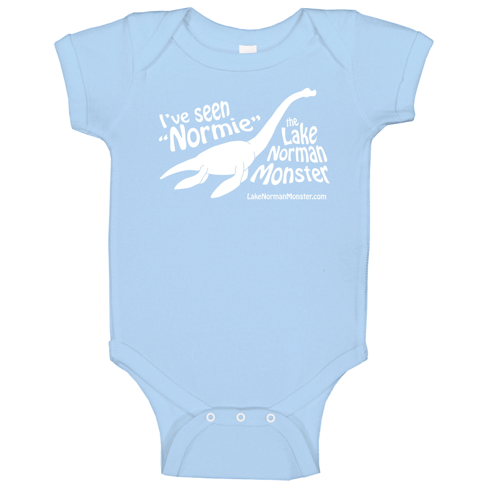 I've Seen Normie - White On Ltblue onesie Baby One Piece
