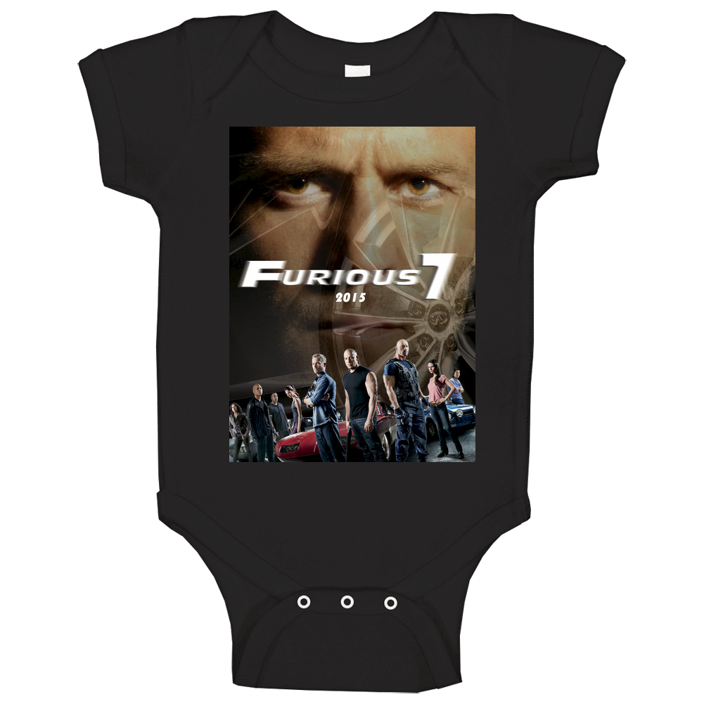 Fast And Furious 7 Vengeance Comes Home Standard Black onesie Baby One Piece