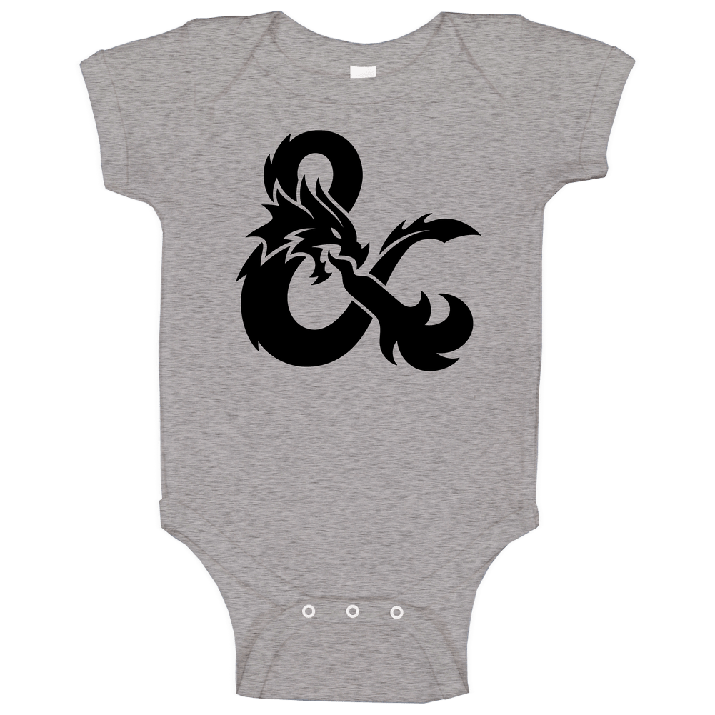 Dungeons And Dragons Black Ampersand Symbol D&d Rpg onesie Baby One Piece
