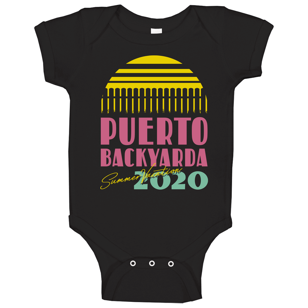 Puerto Backyarda Summer Vacation 2020 Stay Home Social Distancing Holiiday onesie Baby One Piece Puerto Backyarda Summer Vacation 2020 Stay Home Social Distancing Holiiday onesie Baby One Piece