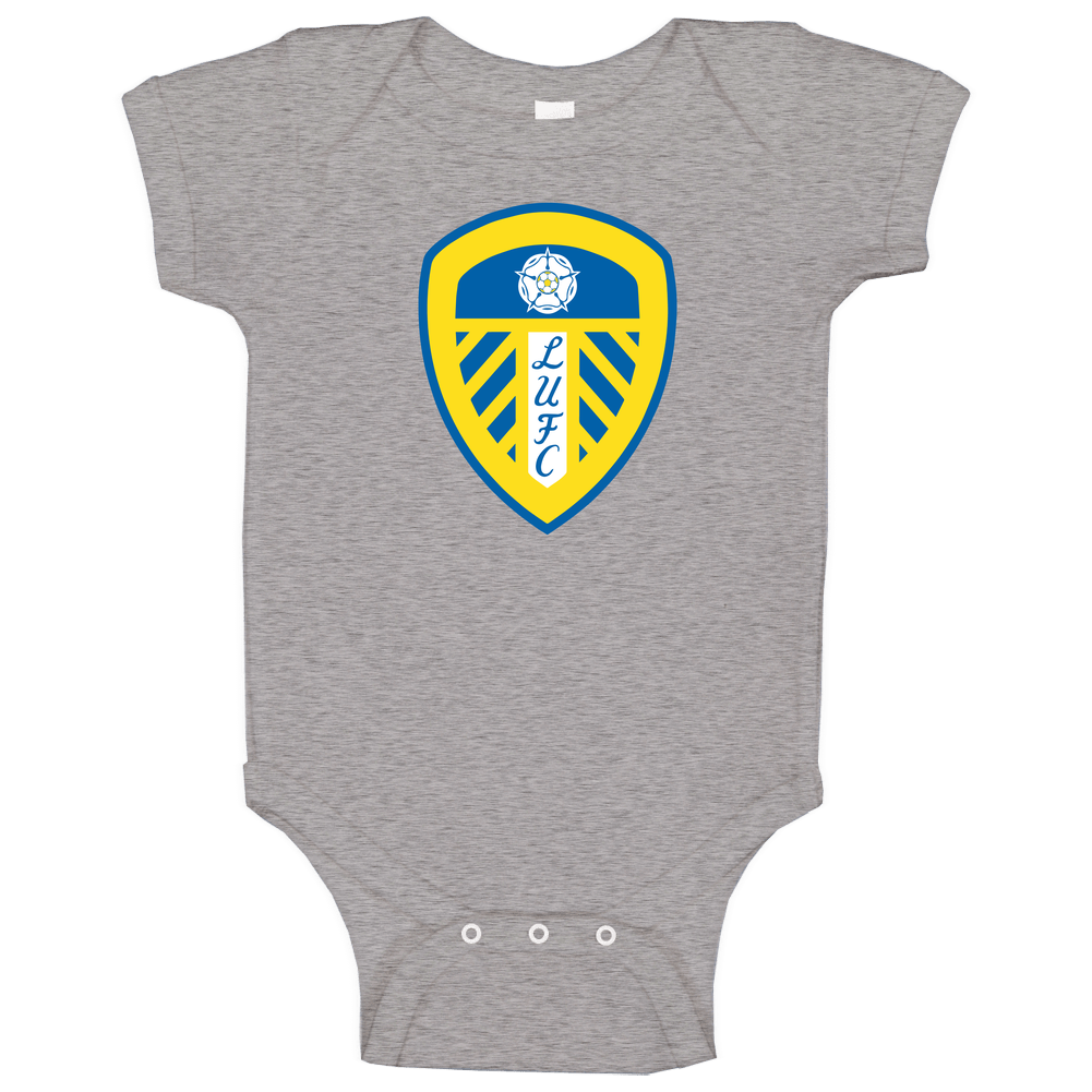 Leeds United F.c. Badge Football Soccer Club Uk Premier League Biesla 2020 Yellow onesie Baby One Piece