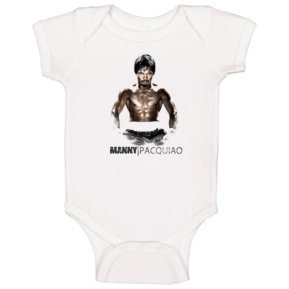 Manny Pacquiao Serious Pose Boxing onesie Baby One Piece