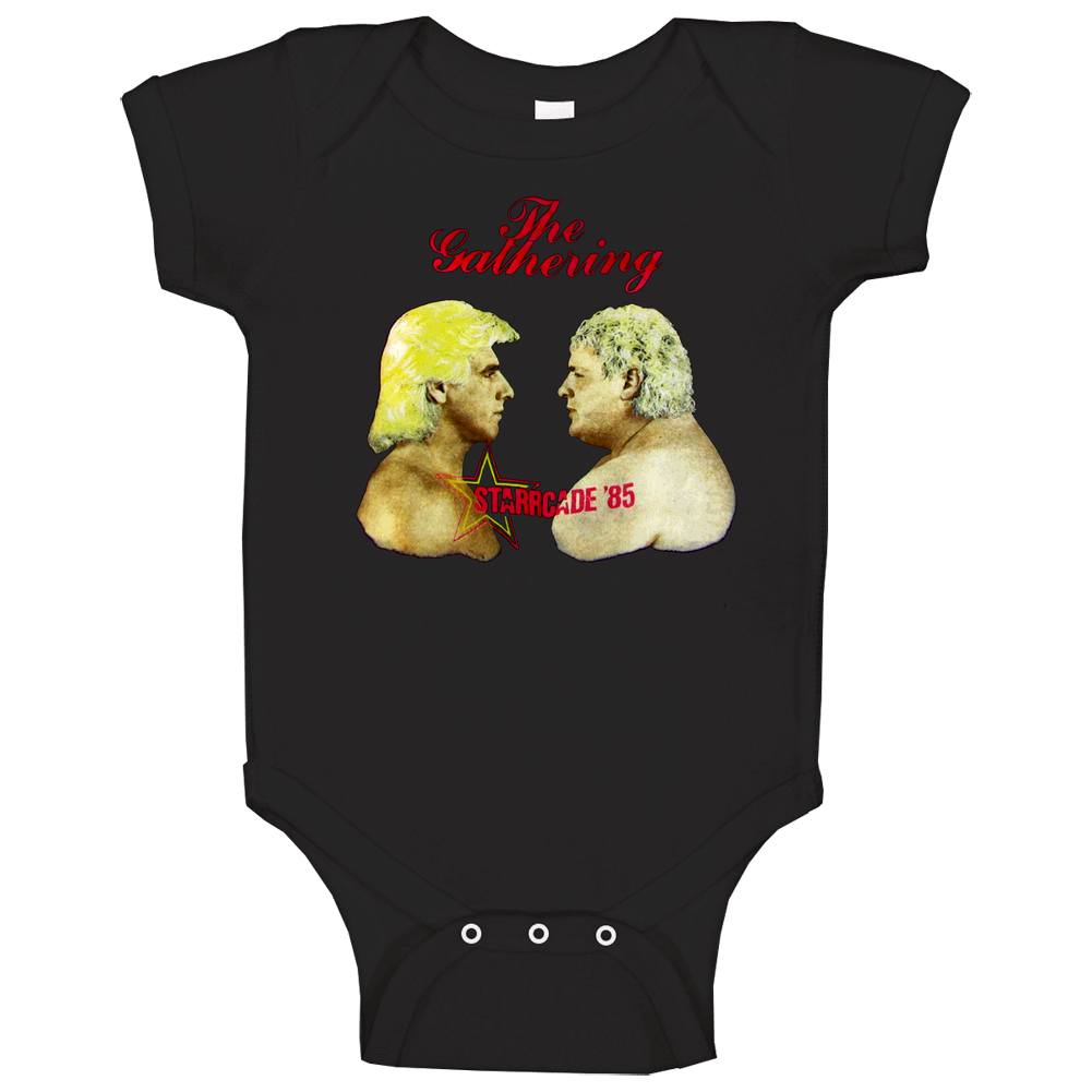 Ric Flair Vs Dusty Rhodes Wcw Starcade Wrestling onesie Baby One Piece Ric Flair Vs Dusty Rhodes Wcw Starcade Wrestling onesie Baby One Piece