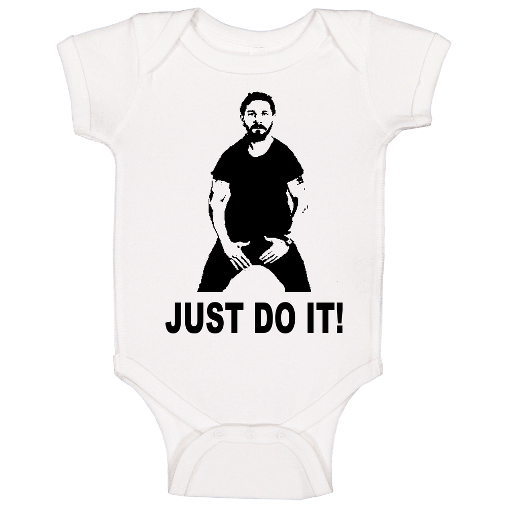 Just Do It 1 Shia Labeouf White onesie Baby One Piece Just Do It 1 Shia Labeouf White onesie Baby One Piece