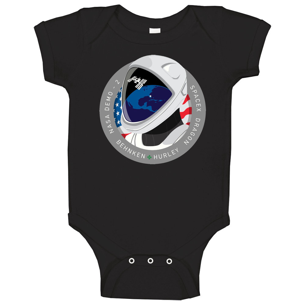 Nasa Demo Behnken Hurley Space X onesie Baby One Piece