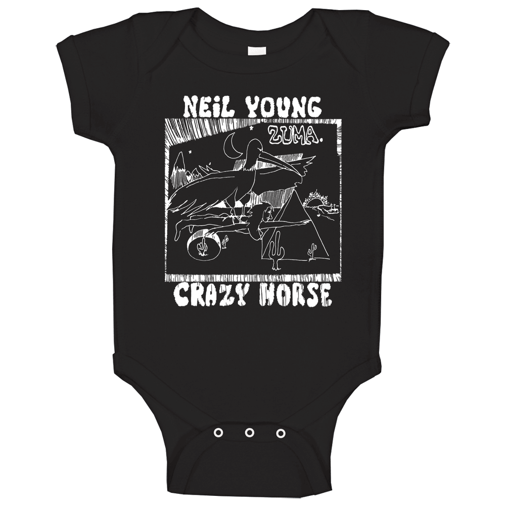 Neil Young Crazy Horse Zuma Standard Adult Black T- S To 5xl Baby One Piece Neil Young Crazy Horse Zuma Standard Adult Black T- S To 5xl Baby One Piece