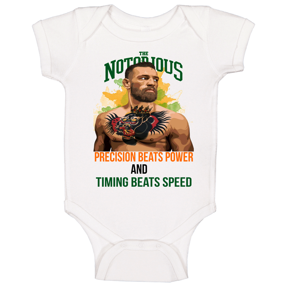 Precision Beats Power And Timing Beats Speed Connor Mcgregor Baby One Piece