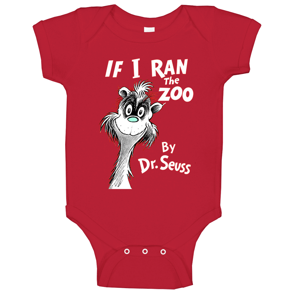 If I Ran The Zoo Dr Seuss Book Cover Baby One Piece